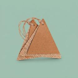 Jute driehoek labels